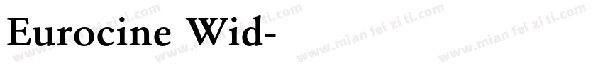 Eurocine Wid字体转换